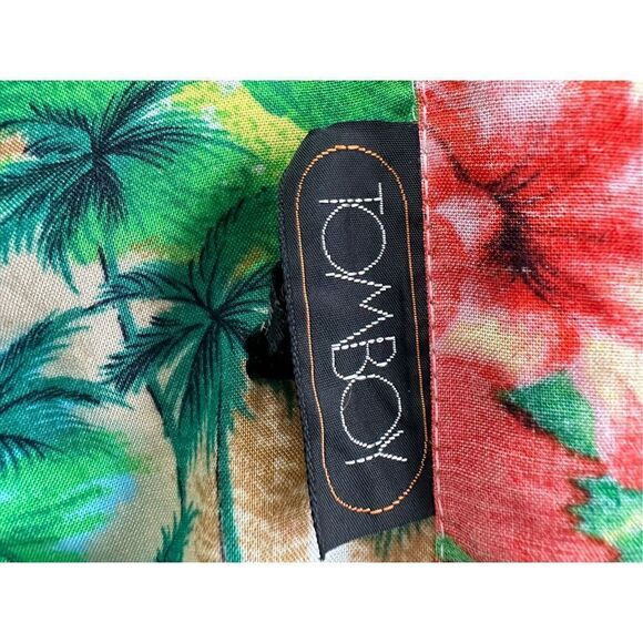 Tomboy Vintage 90’s Women’s Green Tropical Print Button-Down Shirt Size M - Picture 4 of 7